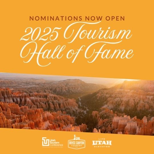 Tourism Hall of Fame Nomination notice with Bryce Canyon National Park image